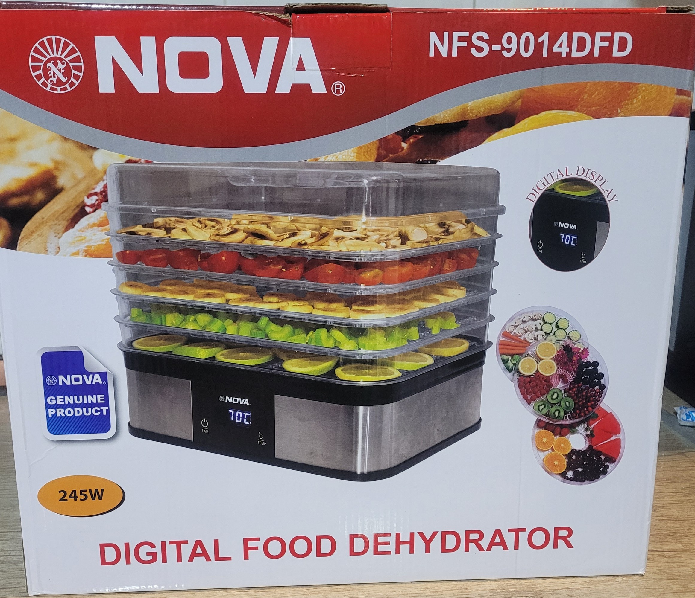میوه خشک کن دیجیتالی نوا مدل NFS-9014DFD